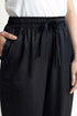 The Black Straight Fit Pull Up Trousers